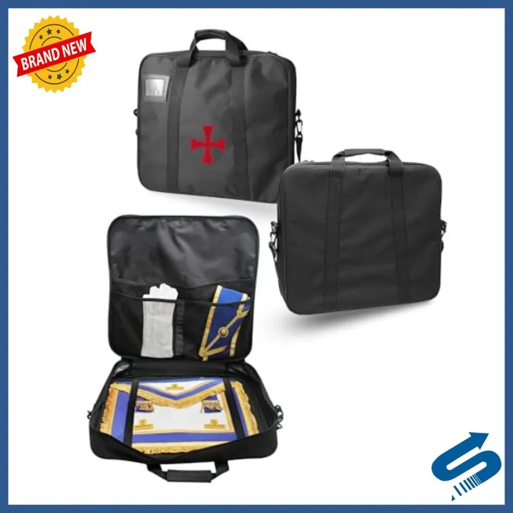Masonic Apron Case Set with Shoulder Strap for Regalia Storage